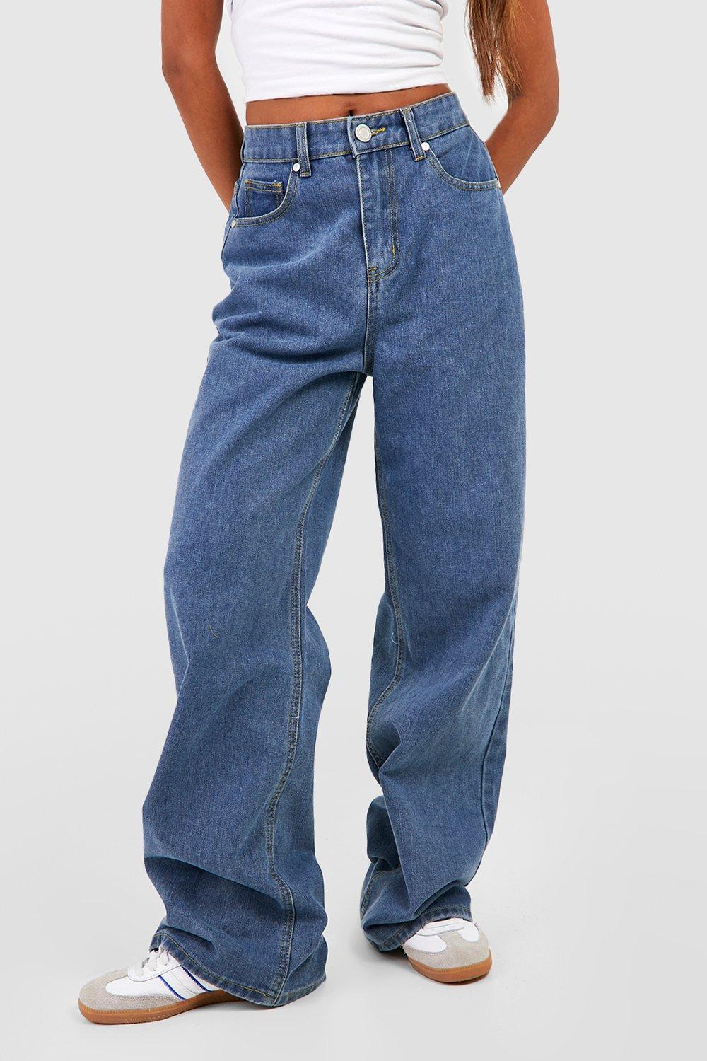 Light wash store high waisted jeans